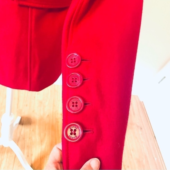 ๐ฅ Guess Jeans Red Wool Peacoat โ Women's Size M Jacket Coat. - Picture 7 of 11